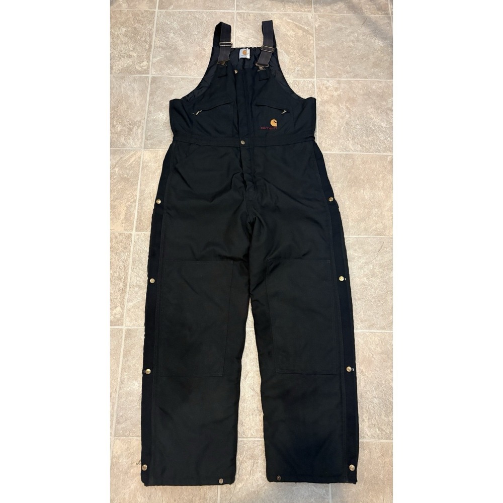 Carhartt Men's Extremes Insulated Bib Overalls R12 Black 36x32